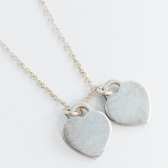 Tiffany & Co. Return To Tiffany Twin Hearts Silver Necklace - Picture 3 of 5